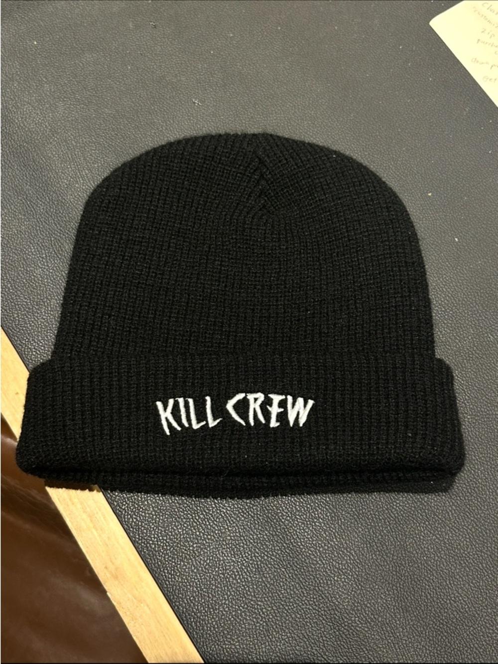 Black "KILL CREW" Embroidered Beanie